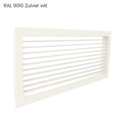Stalen wandrooster met enkele deflectie