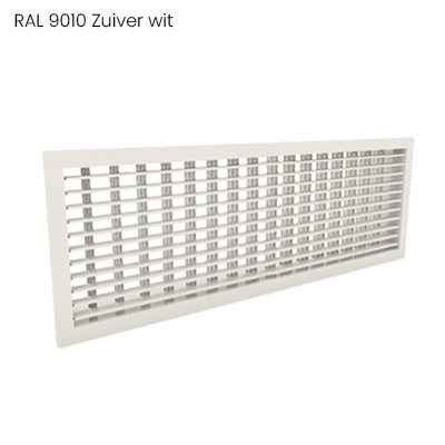 Stalen wandrooster met dubbele deflectie