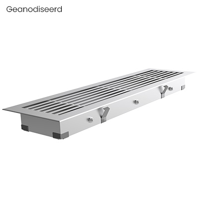 AK700 aluminium staafrooster voor vloermontage