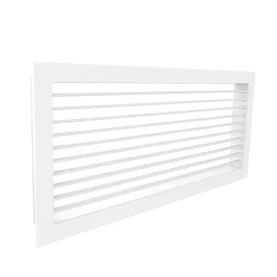 Stalen wandrooster met enkele deflectie