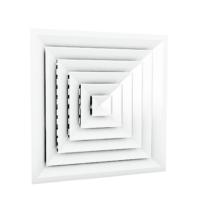 Multidirectioneel plafondrooster