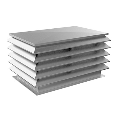 Gelakte aluminium dakkap