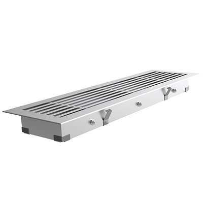 AK700 aluminium staafrooster voor vloermontage