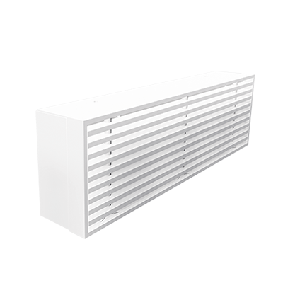 AG300W Aluminium staafrooster voor wandmontage